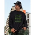 thumbnail image 2 of Abstract Space Rave Style Sweatshirt Men -Image by Shutterstock, Male 3X-Large, 2 of 4