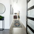 thumbnail image 6 of Washable Skid-Resistant Runner Rug Geometric Blue Multi 24" x 72", 6 of 9