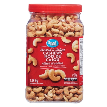 Great Value Roasted & Salted Cashews - Walmart.ca