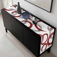 thumbnail image 5 of Red Grey Table Runner 72 Inches Long, Geometric Circle Modern Abstract Simple Art Kitchen Coffee Dining Table Decoration for Home Party Birthday Wedding Home Decor 14x72 Inches, 5 of 8