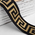 thumbnail image 4 of Trim 4-Yards 40mm Greek Key Elastic Stretch Ribbon, Stretch Elastic Band, Headband, Hand Band and Waist Belt, TR-11375 (Gold), 4 of 4