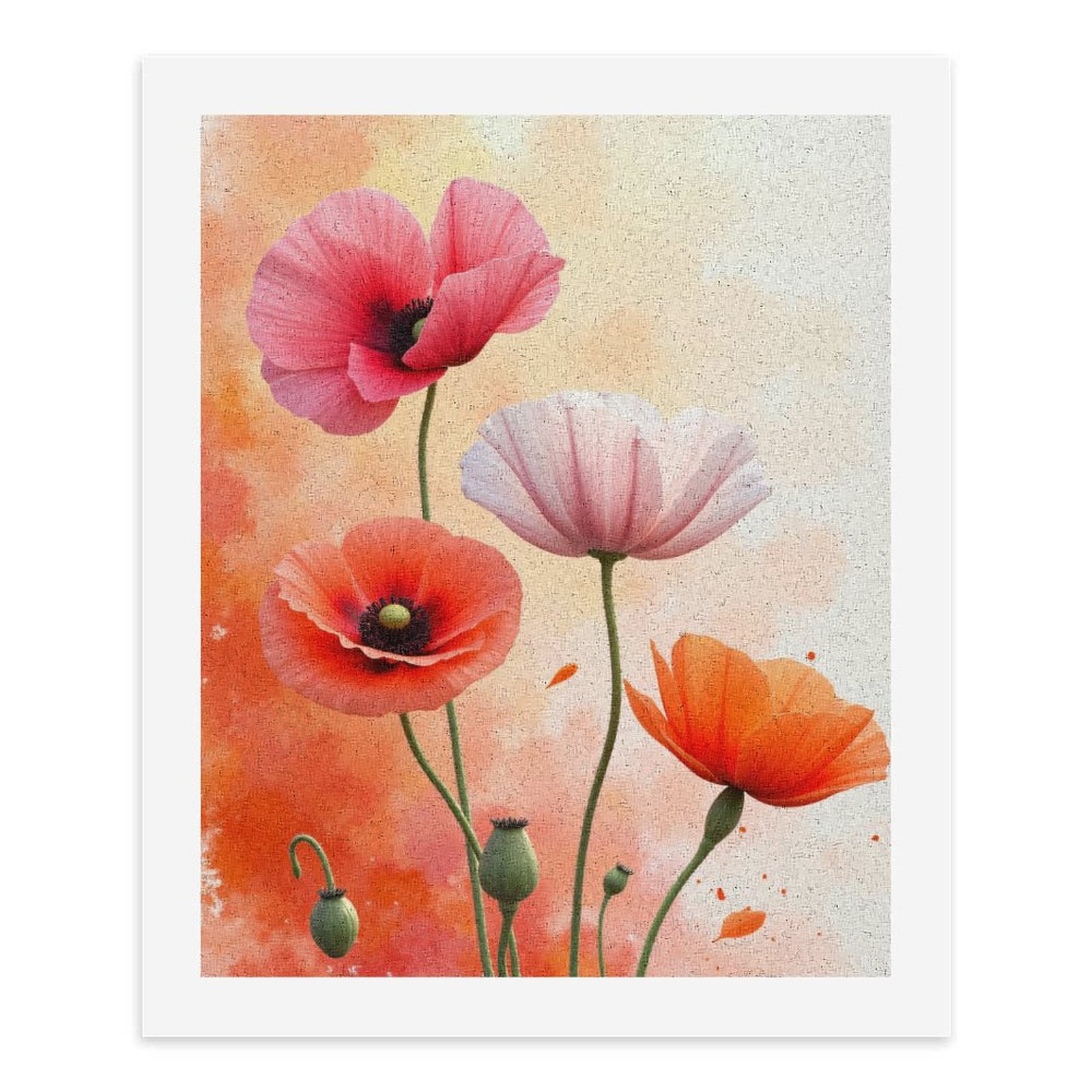 Paint By Numbers Kit for Adults Beginner - Vibrant Colorful Floral Blooms Art DIY Canvas Painting Kits for Adults, Frameless Paint By Number for Adults for Home Wall Decor 16x20 Inch