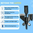 thumbnail image 2 of Original heavy-duty portable door lock - stainless steel security equipment, enhanced safety - suitable for home, travel, hotel, apartment - includes silicone protective cap (1, black), 2 of 4
