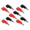 thumbnail image 1 of Adaptador apilable de conector tipo banana de 4 mm sin soldadura, rojo/negro, 10 unidades, ideal para vehículos recreativos, camiones y automóviles, 1 of 10
