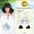 thumbnail image 3 of Comhats Sun Hat Women Packable UPF 50 Wide Brim with Neck Flap UV Cotton Safari Gardening with String Black Small 55-56.5CM, 3 of 6