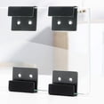 thumbnail image 4 of Gancho de pared de acero inoxidable macizo de 6 piezas, soporte de metal para accesorios de baño y cocina, soporte en ángulo en forma de U para garaje (negro), 4 of 5
