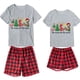 thumbnail image 1 of Conjuntos a juego de pijamas navideños para parejas, conjunto de pijamas cortos de Feliz Navidad a mi otra mitad para adultos, 1 of 3