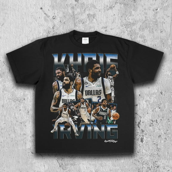 Kyrie Irving Mavs Tee KnotVintage T Shirt Unisex, Color: Black, Size: M