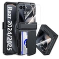 thumbnail image 1 of Vizvera para Motorola Razr 2024/Razr 2025 Funda de Teléfono con Tarjetero Bloqueo RFID, Protección de Bisagra Integrada, Protector de Pantalla-negro, 1 of 9