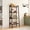 Rustic Brown-54.5", variant on LOGYAT 5-Tier Leaning Ladder Bookshelf, Wood and Metal Storage Organizer for Living Room, Bedroom, Home Office, Natural Oak-67"