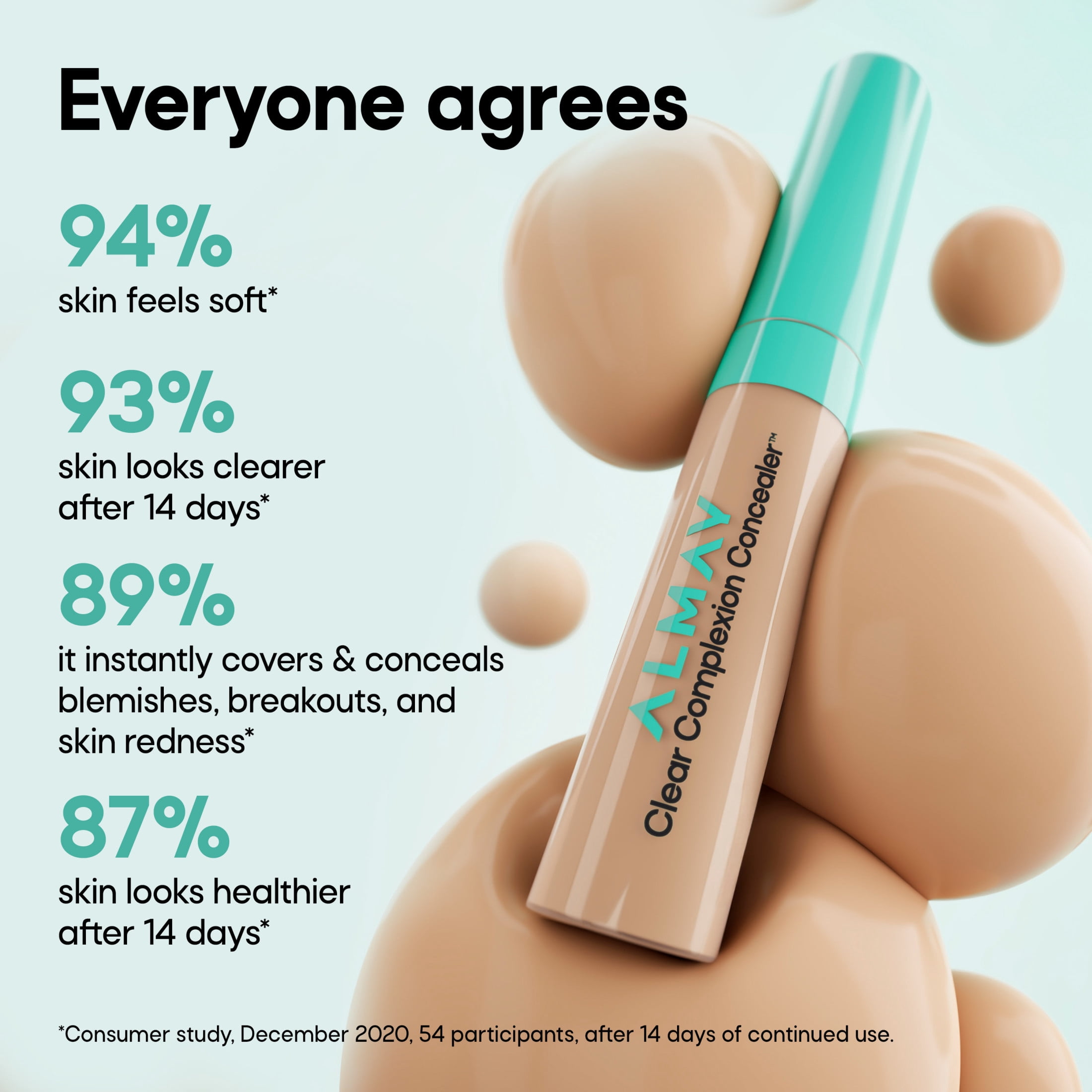 Almay Clear Complexion Concealer, Cruelty-Free Makeup for Acne-Prone Skin, Non-Comedogenic, Vegan, Hypoallergenic, 200, 0.3 fl oz