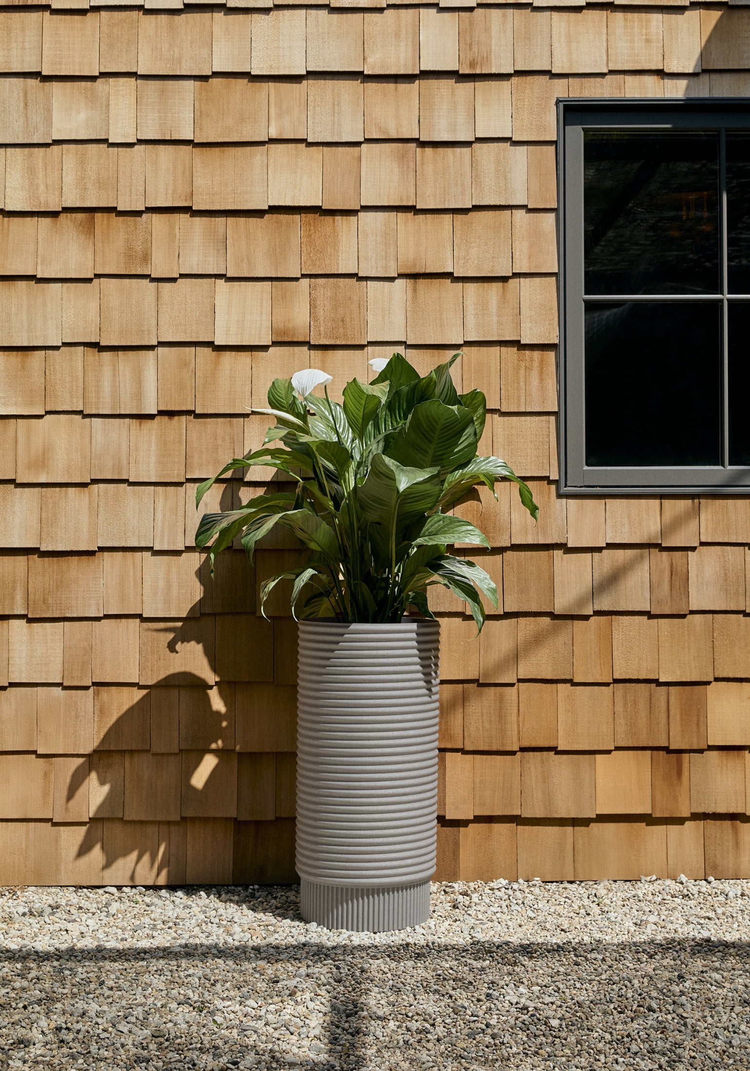 Veradek Mod Series 29" Plastic-Stone Extra Tall Planter - (Gray)
