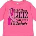 thumbnail image 4 of Inktastic Breast Cancer Awareness We Wear Pink in October Girls Long Sleeve Toddler T-Shirt, 4 of 5