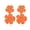 Orange, variant on Raffia Flower Earrings for Women Boho Statement Fun Dangle Earrings