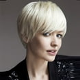 thumbnail image 1 of Perruque Femme Droite Fibre Mode Perruque Cheveux Blancs Courte Courte Perruque, 1 of 6