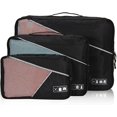 thumbnail image 3 of Travel Packing Cubes Organizer Bags 3 Pieces Set Black, 3 of 7