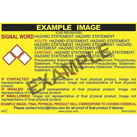 Ethyl Alcohol (Denatured) GHS  - 2" x 3" (Pack of 25)