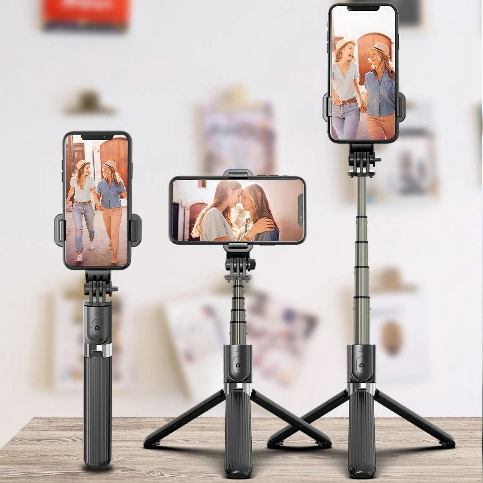 Cell Phone Selfie Stick Tripod Aluminium Alloy Selfie Stick with Wireless Remote Smartphone Tripod Tripod