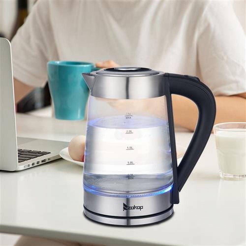Ktaxon 2.5L Electric Glass Hot Water Kettles Coffee Tea,Silver