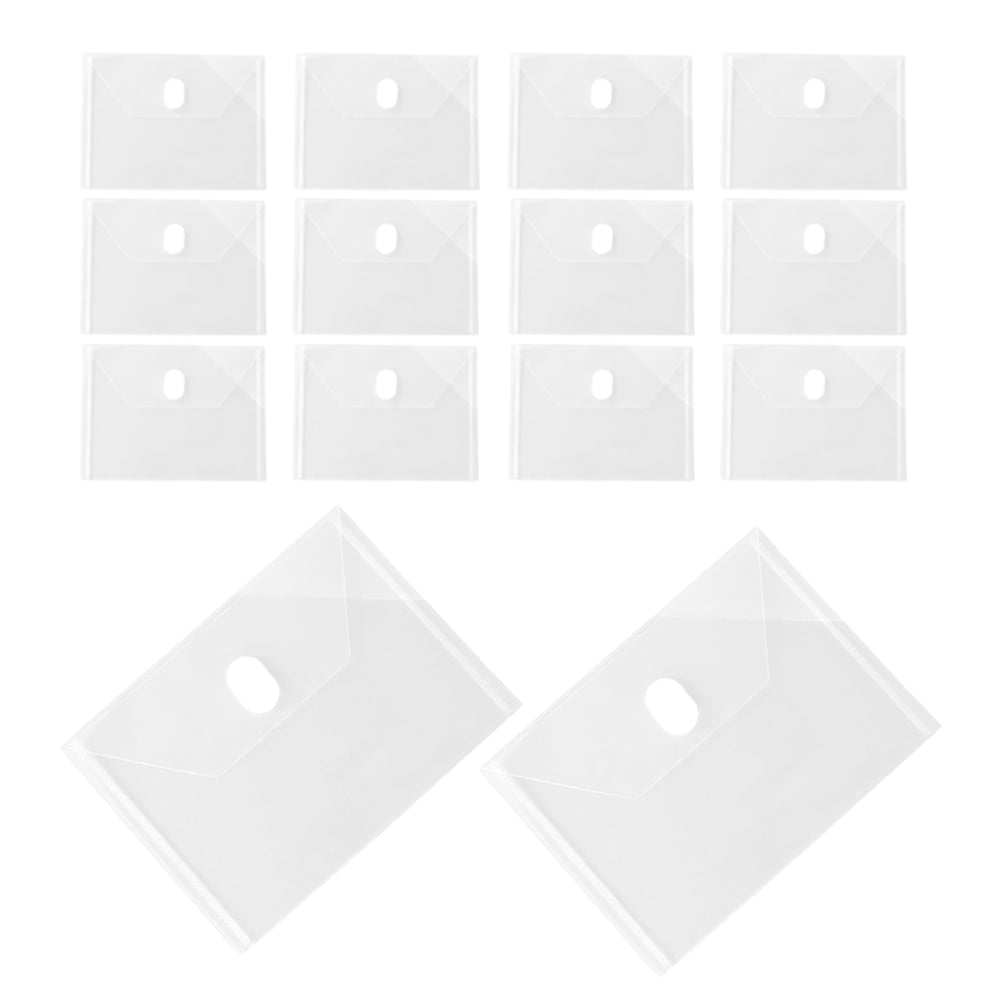 24pcs Clear Plastic Document Storage Bags for Receipts File Organizer Waterproof for Office Cash and Travel Use