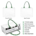 thumbnail image 2 of Large Capacity Tote Bag,Green White Checkerboard Checkered Pattern Handbag Fashion Luxury Tote Bag,15.7"x13"x 5.1" Inches,Laptop Compatible, 2 of 6