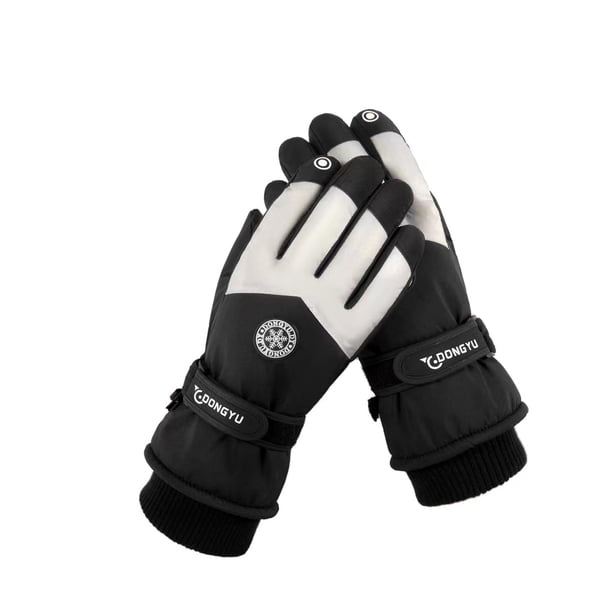 Guantes cálidos de esquí de invierno para hombres y mujeres, para exteriores, para montar en pareja, con pantalla táctil, forro polar, resistentes al frío y al viento