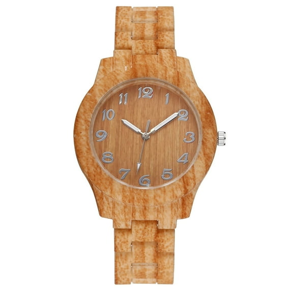 Guodhu Wooden Pattern Women Casual Quartz Watch Unique Women's Wrist Watches Personalized Birthday Gift for Women