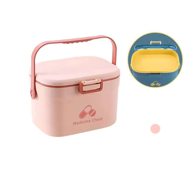 Caja de costura, caja de medicina, almacenamiento de pastillas, caja de medicina, pastillero, características mejoradas