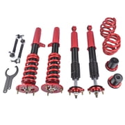 GELUOXI Adjustable Lowering Coilover Suspension Kit Struts for BMW E46 3-Series 99-05