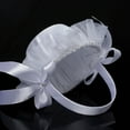 thumbnail image 6 of Fairy Wedding Flower Girl Basket Lace Collection Flower Basket with Rhinestone Decor White Stain Baskets for Wedding Ceremony Party, 6 of 9