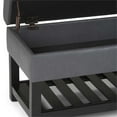 thumbnail image 4 of Cosmopolitan Banc Ottoman de Rangement 44 Pouces L en Similicuir Gris Pierre, 4 of 6