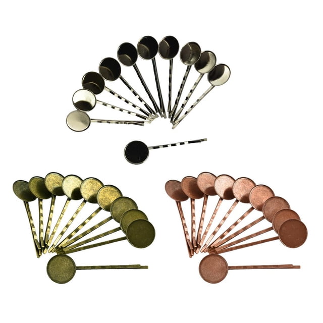 30 piezas Pinza para el cabellero Horquillas para el cabello Accesorios para el cabello de metal de color
