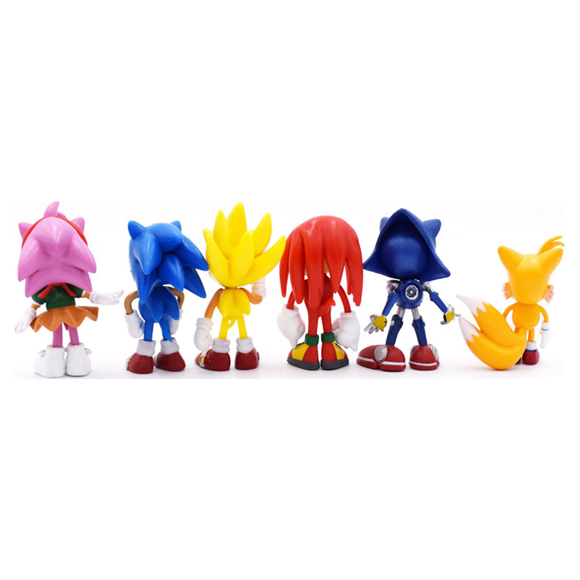 Sonic the Hedgehog Sonic, Shadow, Werehog, Metal Sonic, Knuckles, Super  Sonic Figure Set of 6. Bonus Included 6 Pcs Jumbo Eggs! 