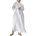 thumbnail image 4 of cfhntfmh Robes Grande Taille pour Femmes à Manches Longues Chandails à Capuchon Doux Robe Chandail Chaude en Molleton Fluide Longue Robe Maxi, 4 of 7