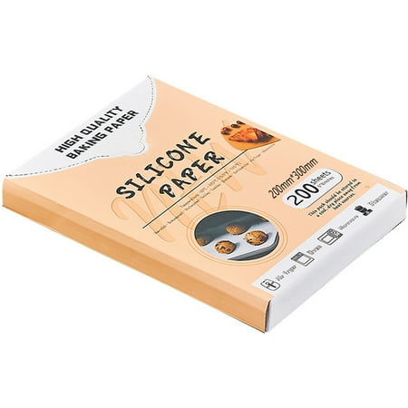 

200PCS Waterproof Food Grade BBQ Paper Bakery Oil Resistant High Temperature Baking Silicone Oil Paper (20x30cm)