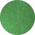 thumbnail image 1 of Ahgly Company Indoor Round Solid Emerald Green Modern Area Rugs, 5' Round, 1 of 4