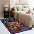 thumbnail image 3 of 3 x 5 Area Rug Leopard Rugs, Colorful Tropical Jungle Carpet for Living Room Bedroom Animal Patterned Indoor Home Decor, Non Slip Soft & Low Pile Small Washable Rug ZH&240, 3 of 7