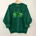 thumbnail image 1 of Xuyuer Women's St. Patrick's Day Green Long Sleeve Sweatshirt Funny Casual Irish Shirt, 1 of 6