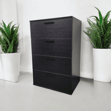 Newboti Furniture Oliver Four-Drawer Jumbo Chest in Black 20274