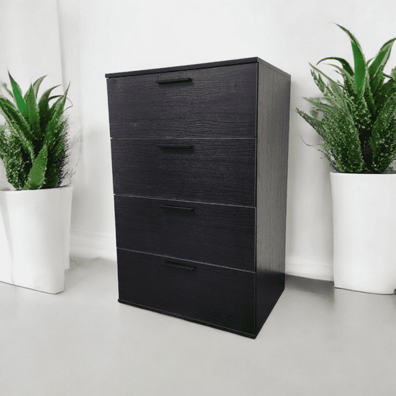 Newboti Furniture Oliver Four-Drawer Jumbo Chest in Black 20274