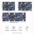 thumbnail image 2 of Yayeee Pillowcase Standard Size Set of 2 Satin Wrinkle Resistant Envelope Pillow Case, Blue Geometric Pattern, 2 of 8