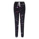 thumbnail image 4 of Pantalones casuales de empalme con cordón elástico con estampado de tinte de rayas a la moda para mujer Pompotops  ulkah938288, 4 of 9