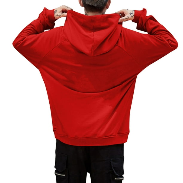 Gibobby Sudadera con capucha hombre Sudadera con Capucha Sudadera con Capucha para Hombre(Rojo,XG)