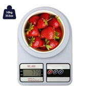 10kg x 1g Digital Kitchen Scale Food Electronic Gram Scales Postal Diet Cooking White