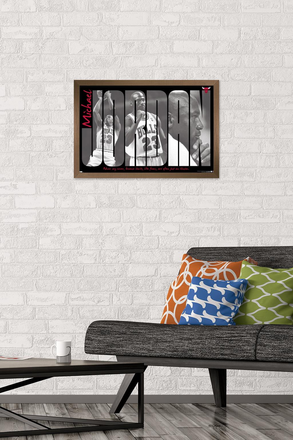 Michael Jordan - Never Say Never Wall Poster, 14.725" x 22.375" Framed