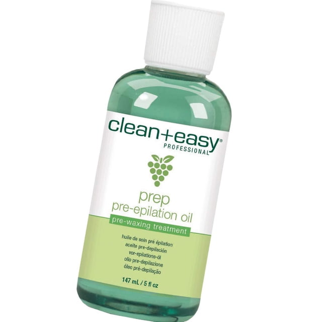 Aceite previo a la cera Clean + Easy - Prepara la piel para la aplicación de cera dura - Tratamiento previo a la cera con aceite de soja y semilla de uva 5 oz