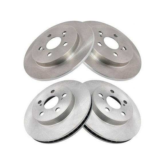 Front and Rear Brake Rotor Set 4 Piece - Compatible with 2016 - 2022 Toyota Prius 2017 2018 2019 2020 2021