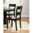 thumbnail image 4 of Distressed Walnut Finish Wooden Dining Chairs 6pc Set Ladder Back Scooped Seat Furniture, 4 of 4