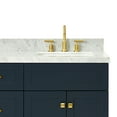 thumbnail image 3 of Ariel Hamlet 67 Inch Double Rectangle Sink Vanity With Carrara White Marble Countertop W/ 0.75 Edge In Midnight Blue, 3 of 11