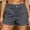 Gray, variant on Women's Solid Color High Waisted Shorts Casual Straight Leg Summer Shorts with Pockets Blue X-Large